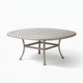 Table de jardin ovale 180 x 100 x 74 cm en aluminium gris - plateau ajouré style classique